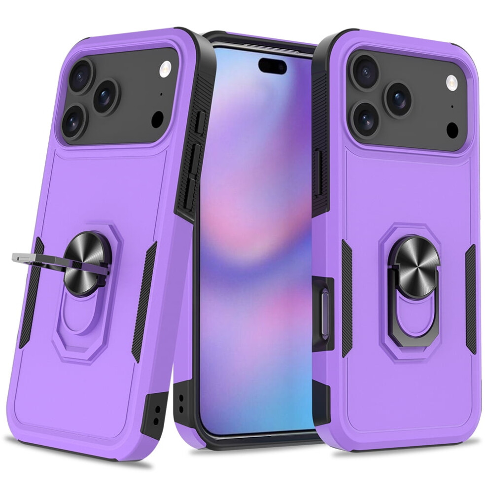 For Compatible With Iphone 17 Pro Max 360 Rotatable Ring Stand Shockproof Case, Hard Pc + Tpu Full Protectionâ Portable & Dropproof 9028731945286