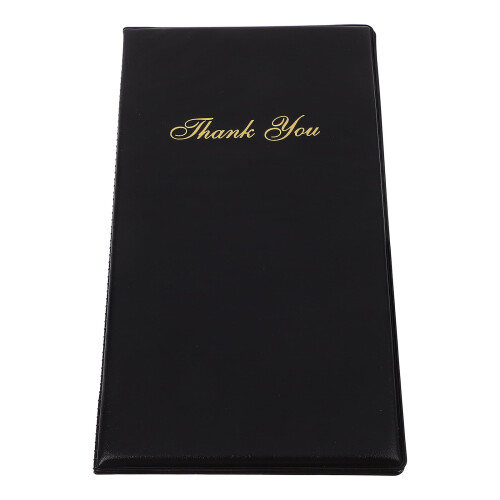 Black PU Checkbook for Cards and Guest Checks