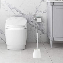 Toilet Brush Curved Flexible Head Long Handle Bathroom