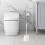 Toilet Brush Curved Flexible Head Long Handle Bathroom 1