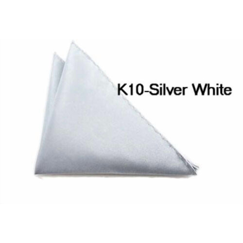 10 PCS Men Satin Solid Plain Wedding Party Hanky Pocket Square Handkerchief