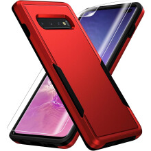 Heavy-Duty Rugged Case for Galaxy S10 Plus 6.4", Military-Grade Drop Tested, Compatible with Samsung Galaxy S10 Plus, Includes Screen Protector