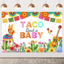 Taco Bout A Baby Party Decorations Mexican Taco Theme Baby Shower Backdrop Decorations for Kids Birthday Supplies Kit