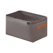 Closet Cloth Storage Bins, Storage Baskets for Shelves, Fabric Bins for Closet Organization with Handles Gray L