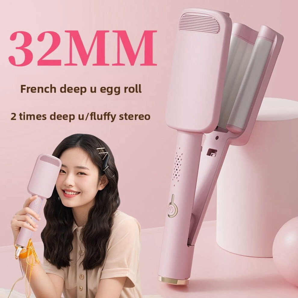 32mm French Egg Roll Curling Iron U-shaped Wavy Curler Hair Styling Tool