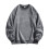 SYMOID hætteløs sweatshirt til mænd, let og ensfarvet, efterårs- og vintersweatshirt, pullover, mørkegrå 1