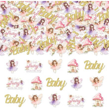 Fairy Baby Shower Decor: 200pcs Double-Sided Confetti, Fairy Mushroom & Woodland Forest Theme – Compatible with Fairy Baby Showers