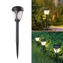 Solar Ground Plug Lawn Lights, Outdoor Waterproof Decorative Lighting for Patio Garden, Auto ON/OFF, 3 Color Choices, IP65 Rated, Easy Installation