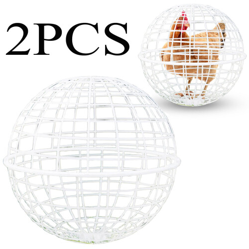 Plastic Chicken Ball Cage with Tunnels 2 pcs 20 cm