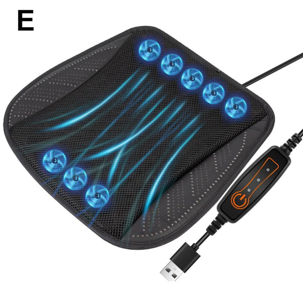 Universal Car Seat Cool Seat Cushion Usb Fan Fast Blowing Ventilation Sea W4 9479868954984