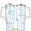 Χαριτωμένο ποτήρι Sea Turtle 40oz με λαβή, καπάκι και καλαμάκι – Ανοξείδωτο ατσάλι, 1