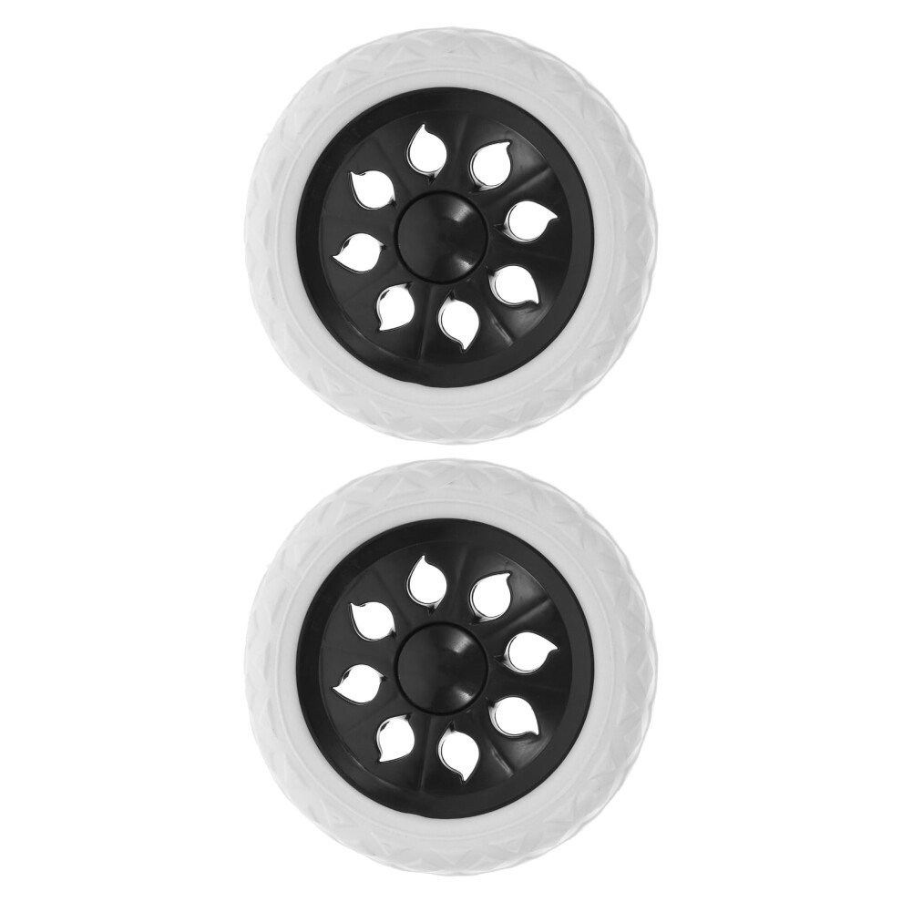 2Pcs Rolling Cart Wheels For Utility And Shopping Trolley With Firm Plastic Material 9028731045702