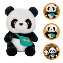 Plyšová panda na hranie s dobrou odolnosťou a detailmi, čierna PP bavlnená plyšová hračka, 7 palcov