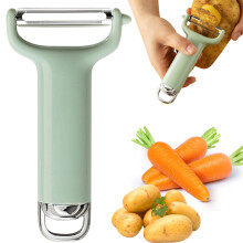 Descascador de batatas de aço inoxidável 420 para cozinha, compatível com descascador Sharp Y – multifuncional, cabo antiderrapante, design com
