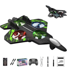 RC Stunt Fighter Plane Toy LED 360 3 Speeds Lightweight
