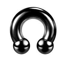 1 db-os rozsdamentes acél patkó alakú orrkarika nagy méretű septum piercing fülpiercing - 10 mm (00 g) - 19 mm átmérőjű