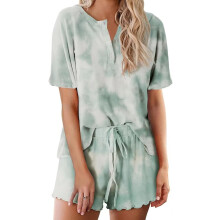 Pyjamasets voor dames, 2-delige tie-dye modal slaapset: lichte en losse pasvorm, ideaal als zomerse loungewear pyjama voor dames, ook verkrijgbaar in