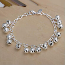 Stříbrné módní šperky 925, pánský řetízek, dámský náramek, řetízek 8 palců, HY033-1-Jingle Bell Bracelet-H056