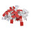 50 Pack Clear White Cable Adhesive Clips 15