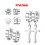 Stainless Steel Magnetic Stud Earrings 4 Pair 6mm Silver 1