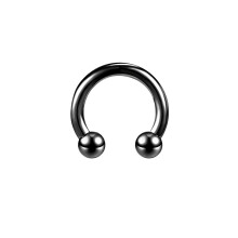 ks nerezová ocelová podkova nosní kroužek velká velikost piercing do septa ucha - 3 mm (8 g) - průměr 16 mm