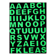 Stickers muraux lumineux chiffres et lettres anglaises, stickers lumineux amovibles et fluorescents décoratifs, stickers muraux pour la maison