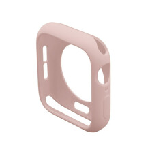 Silicone Cover Compatible with Apple Watch 38mm–45mm, Bumper Shell Protector for Series 9/8/7/SE/6/5/4/3 – Pink