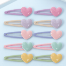 10 pinzas metálicas para el cabello con forma de corazón, accesorios decorativos para bodas.