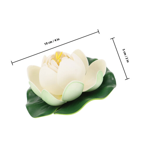 folha de lótus artificial flutuante e flor simulada para decoração 1
