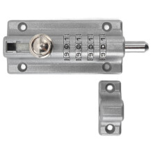 Rust-Resistant 4 Digit Combination Bolt Lock for Pool Fence Gate Silver Durable