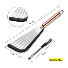 Nonstick Fish Spatula with Silicone , Silicone Fish Spatula, Heat-Resistant Fish Turner Spatula,Fish Spatulas