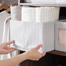 Fabric Storage Bins with Window,Foldable Closet Organizers for Shelves, Drawer Organizers 2 Pack Grey Solid
