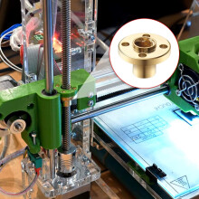 Innovatieve T8-schroefmoer, corrosiebestendige trapeziumvormige schroefmoer voor 3D-printer Z-as, schroefstang voor stappenmotor, geleiderail voor