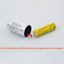Powerlion C Size Battery Adapters, AA to C Size Battery Spacer Converter Case Use with AA Battery Cells - 20 Pack