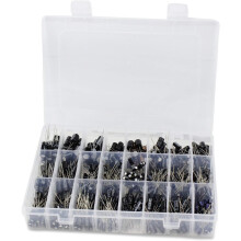Kit d'assortiment pour passionnés d'électronique, condensateur électrolytique en aluminium avec boîte de rangement, compatible avec les projets