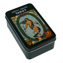 Ensemble de cartes de tarot pour débutants, jeu de 78 cartes en papier couché dans une boîte en fer