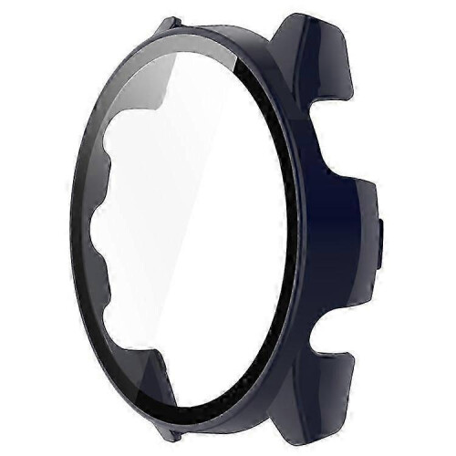 (DarkBlue) Compatible For Garmin Forerunner 265S Anti-scratch PC Watch Case with Tempered Glass Screen Protector 1