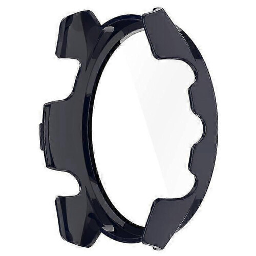 (DarkBlue) Compatible For Garmin Forerunner 265S Anti-scratch PC Watch Case with Tempered Glass Screen Protector 2