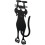 Marque-page Curious Cat Couleur noir En forme de chat 12cm Plastique/nylon 1