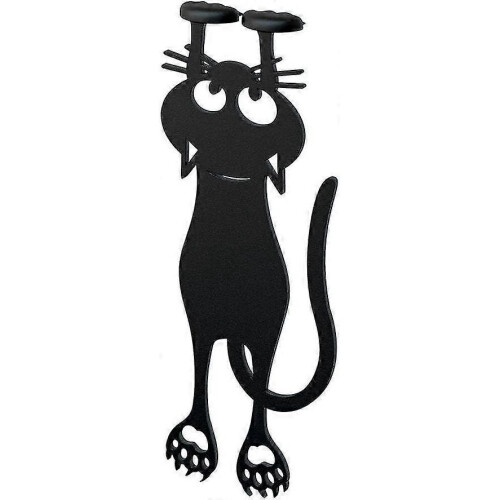 Marque-page Curious Cat Couleur noir En forme de chat 12cm Plastique/nylon