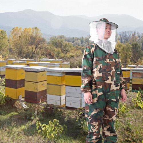 Professional Polyester Cotton Beekeeping Jacket Protective Bee Suits Smock Beekeeper EquipmentXL 1