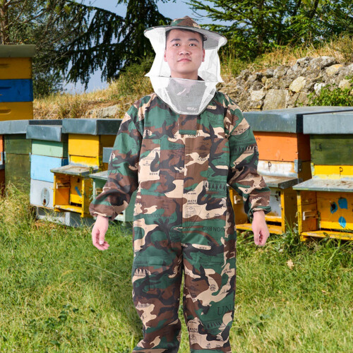 Professional Polyester Cotton Beekeeping Jacket Protective Bee Suits Smock Beekeeper EquipmentXL 2
