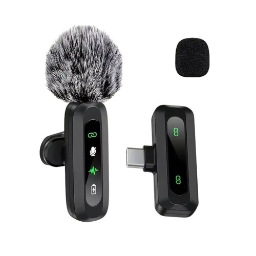 J3 Wireless Lapel Microphone USB Type-C Connector Noise Cancellation Mic for Streaming Unidirectional-Polar Pattern B