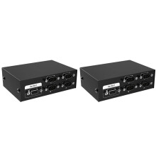 2X RS232  4 in 1 Out RS232 Serial DB9 Pin Switcher 4x1 for PC Console Printer Sharing Selector Controller