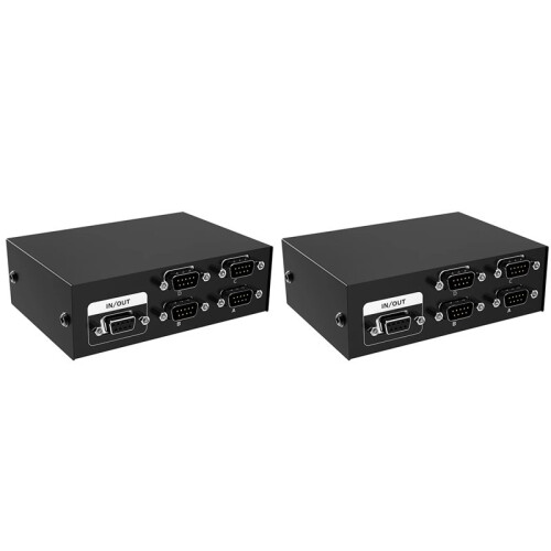 2X RS232  4 in 1 Out RS232 Serial DB9 Pin Switcher 4x1 for PC Console Printer Sharing Selector Controller