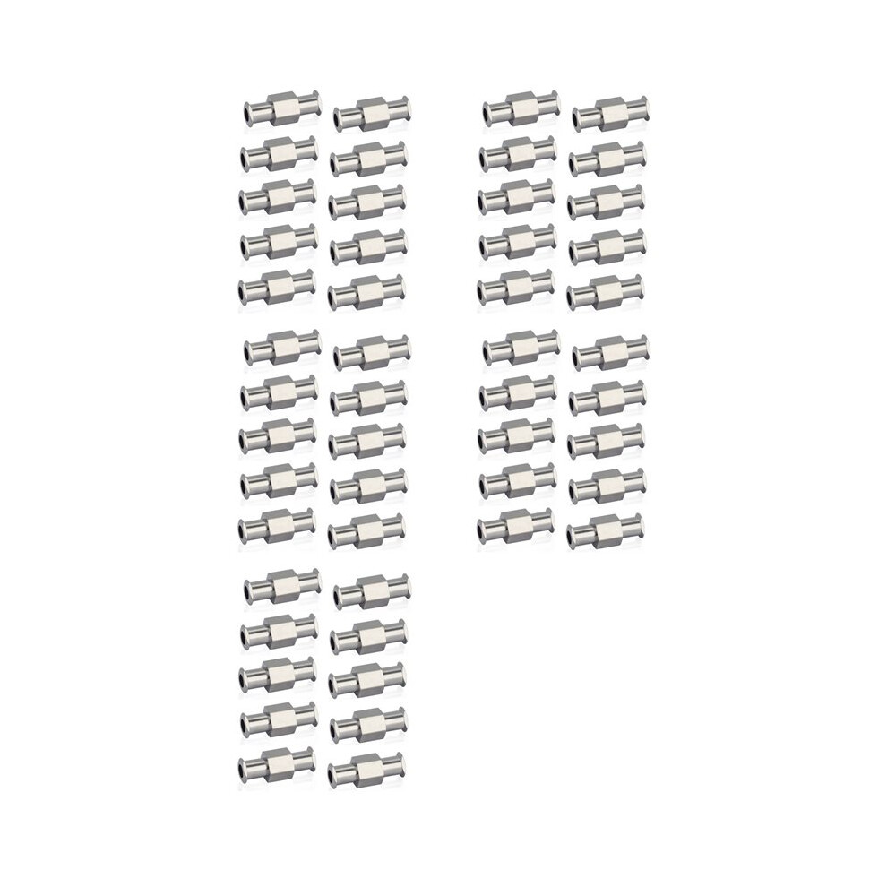50Pcs Coupler Luer Syringe Connector Metal Double Joints Luer Lock Adapter Coupler For Pneumatic Parts 6031125452683