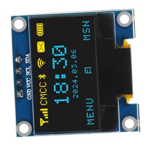 5pcs 0.96 Inch OLED Display Screen Module I2C IIC 128x64 SSD-1306 LCD Screen 3.3V-5V Yellow for ESP32 ESP8266