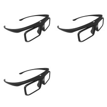 3X Lunettes 3D à Obturateur Actif DLP Link, Rechargeables par USB, pour Projecteur DLP Home Cinéma, Ne Conviennent Pas à les Téléviseurs
