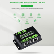 10X Waveshare Industrial Grade Multifunctional USB HUB Extending 3-Port USB Hub+100M Ethernet Port USB-HUB-3U-ETH