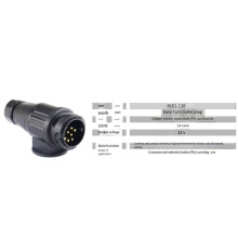 2X 12V 13 Pin Trailer Plug Waterproof Trailer 13 Pole Plastic Electrical Connector Wiring Connector Adapter Trailer Tool